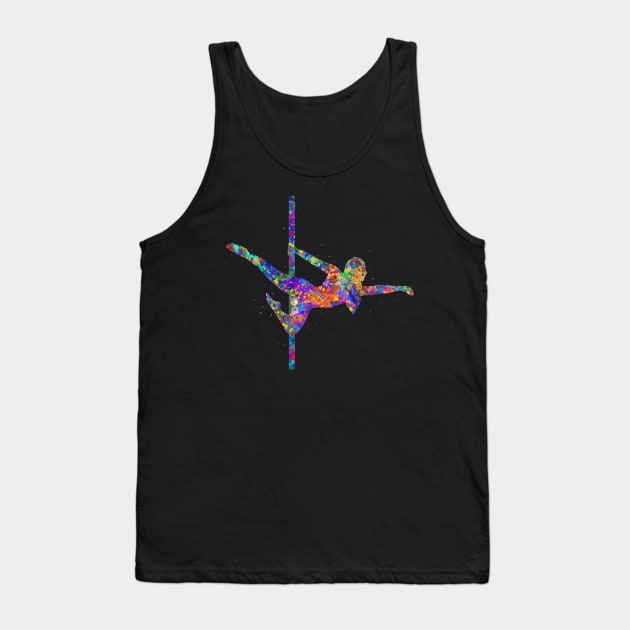 Pole dance watercolor Tank Top by Yahya Art